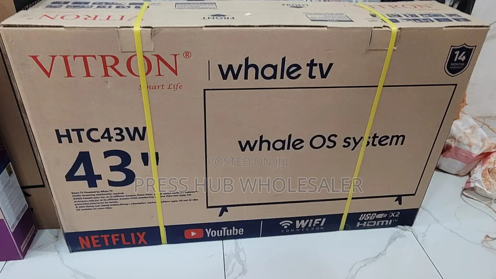 Vitron 43 inches Smart TV (HTC43W) – Whale OS, Brand New With Warranty