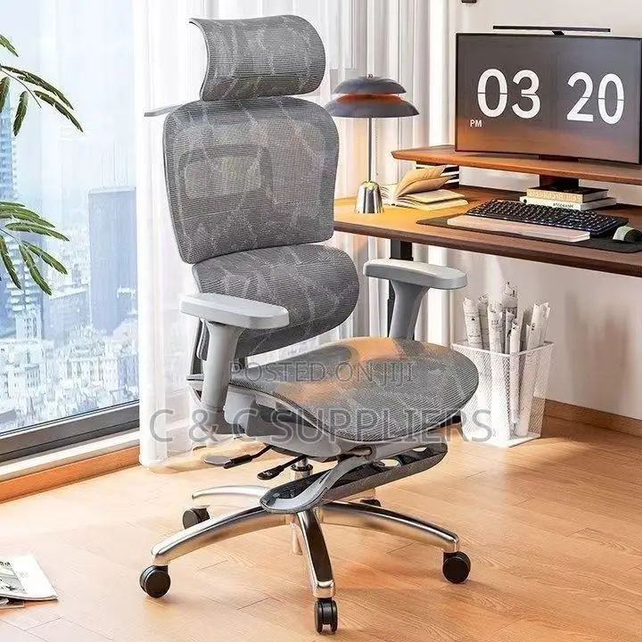 Manager White Mesh Ergonomic Chair.
