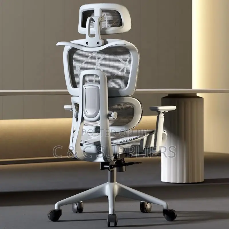 Manager White Mesh Ergonomic Chair.