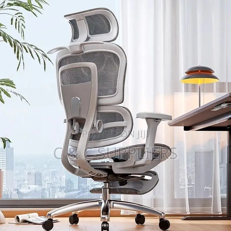 Manager White Mesh Ergonomic Chair.