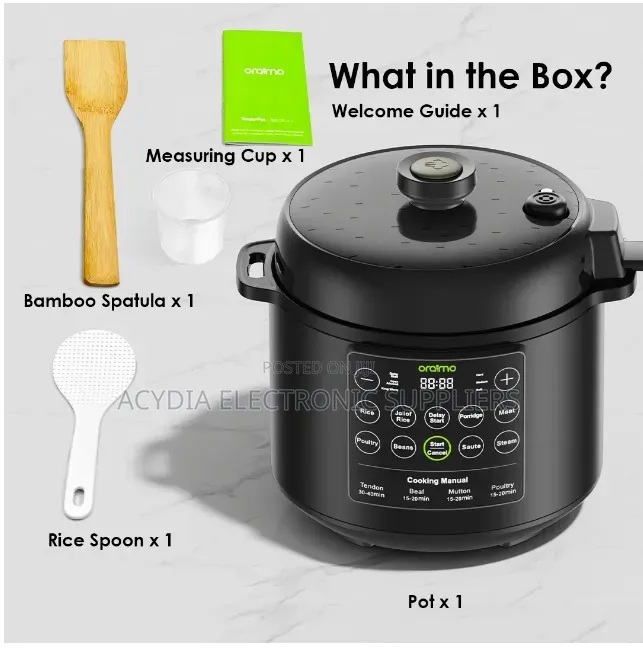 Oraimo TenderPot 6L 1000W Electric Pressure Cooker