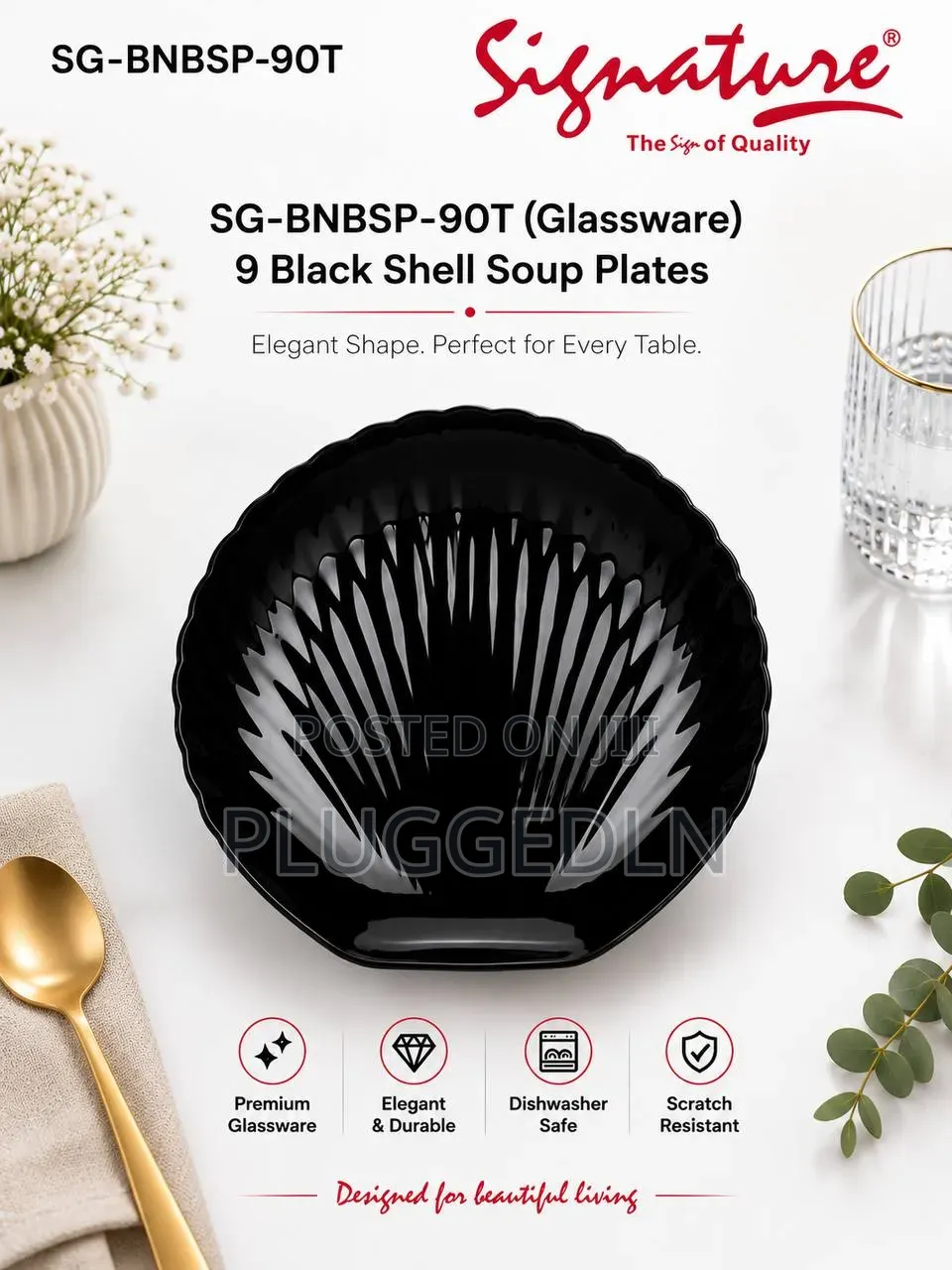 36 PCS Signature Premium Glass Dinnerware Collections