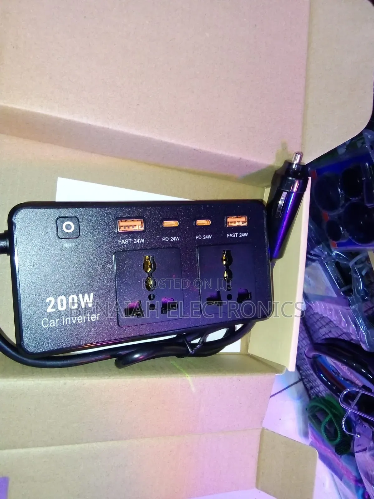 Car Inverter From DC to AC 200 Watts 4 Ports