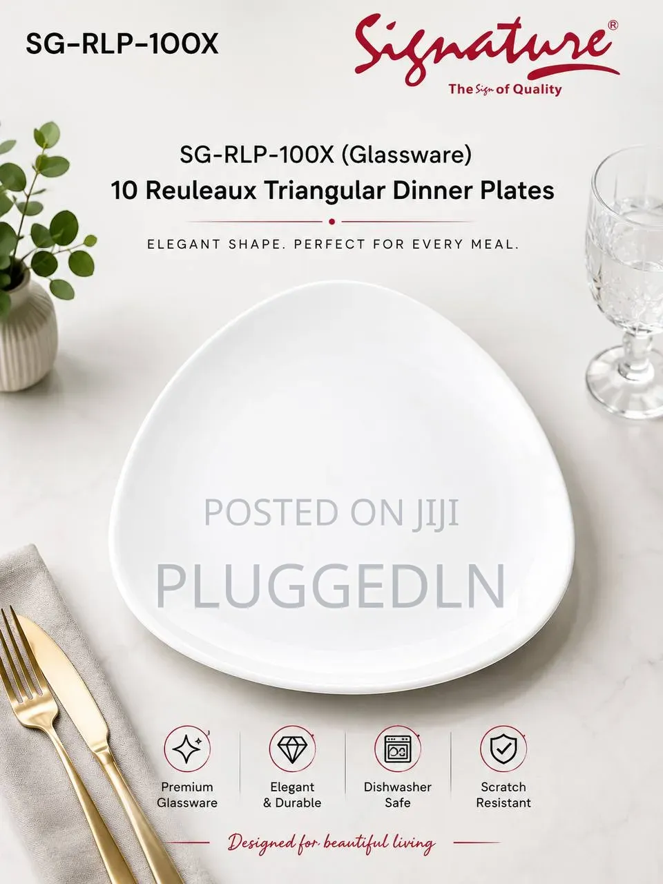 Square Dinner Plates/Shell Soup Plates
