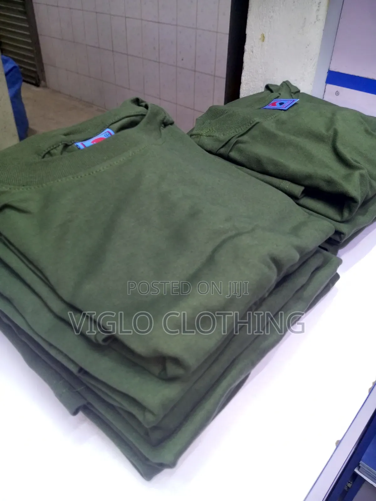 Dark Green Wholesale Adult Round Necks