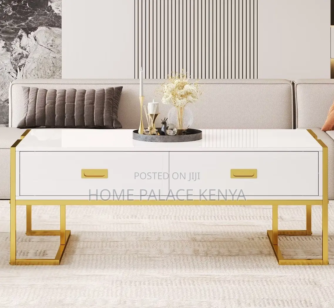 Coffee Table: Nova Modern Luxury Gold Accent Coffee Table