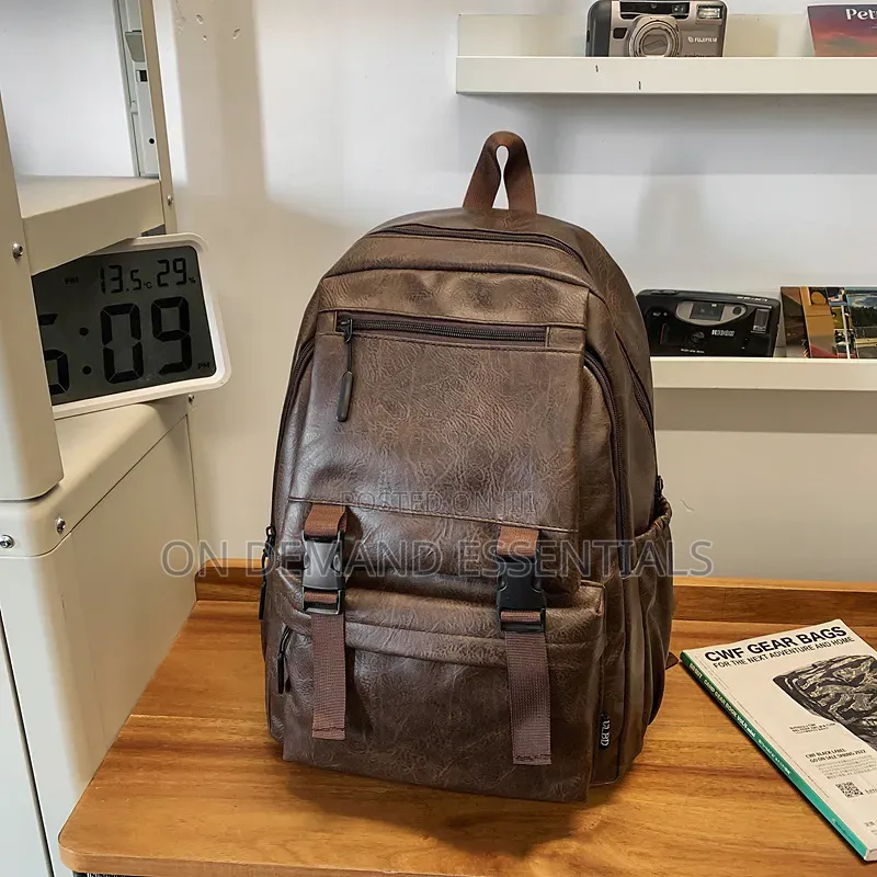 Pu Leather Laptop Backpack