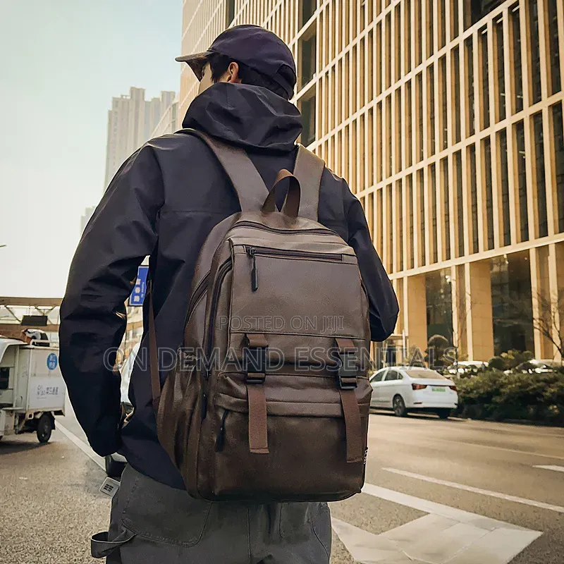Pu Leather Laptop Backpack