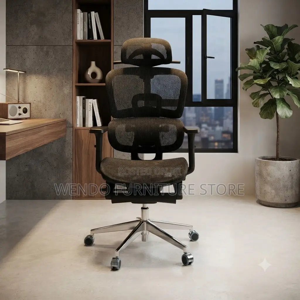 Office Chairs; Headrest Executive Orthopedic Chair With Footrest