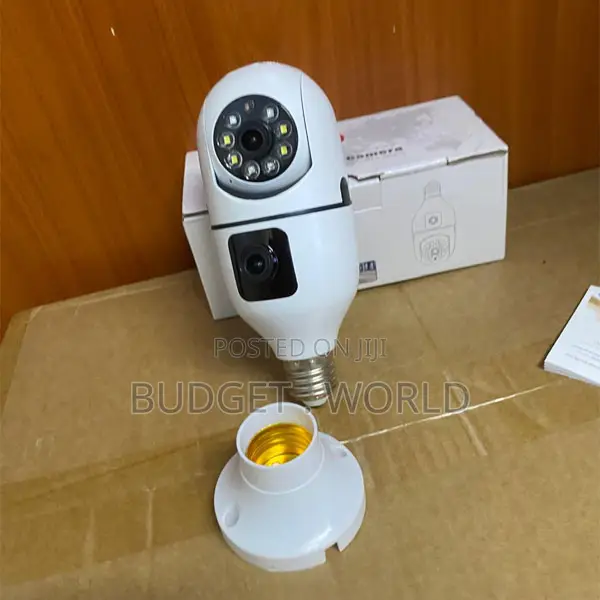360° Indoor WiFi Bulb Camera With Dual Cameras Night Vision
