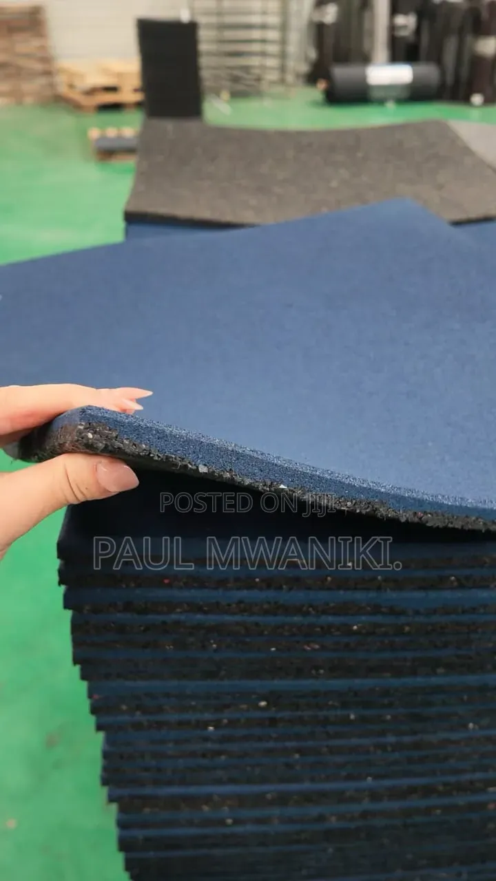 Premium Rubber Gym Flooring Mats–HeavyDuty, Non-Slip Shock Absorbing