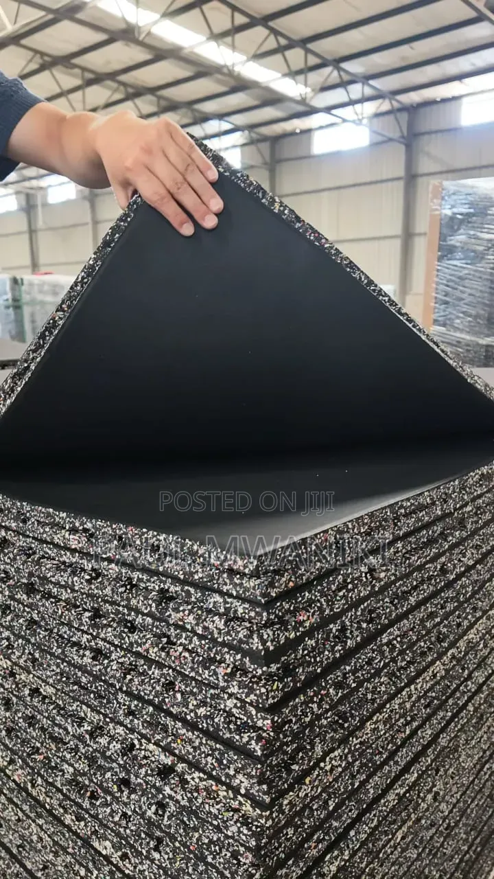 Premium Rubber Gym Flooring Mats–HeavyDuty, Non-Slip Shock Absorbing