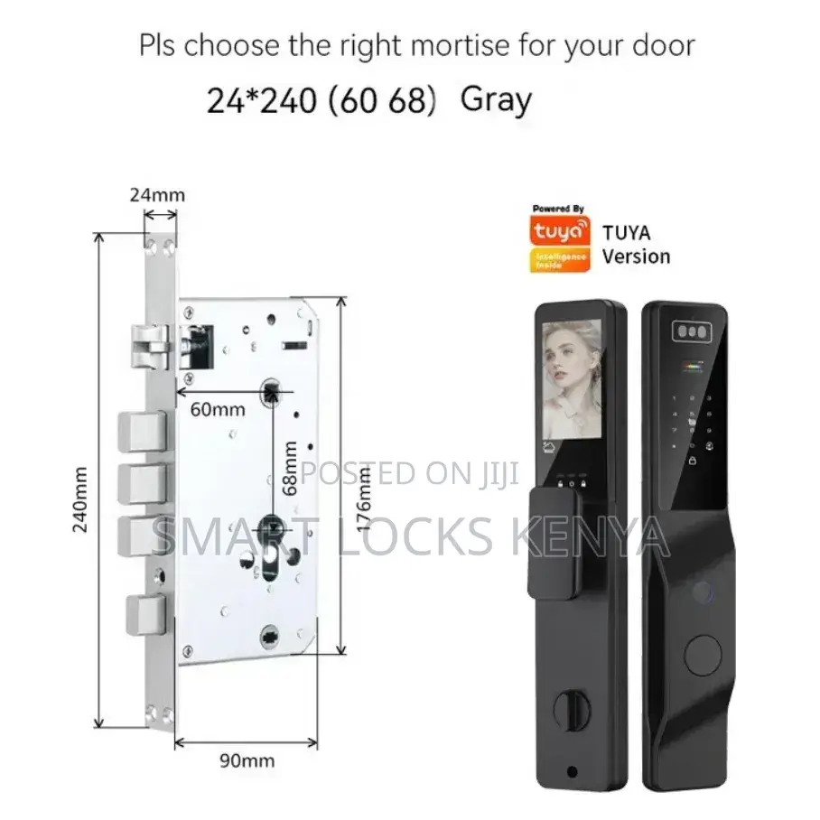 Smart Lock Tuya Wifi Infrared 3D FACE CAMERA Smart Lock Plus Doorbell