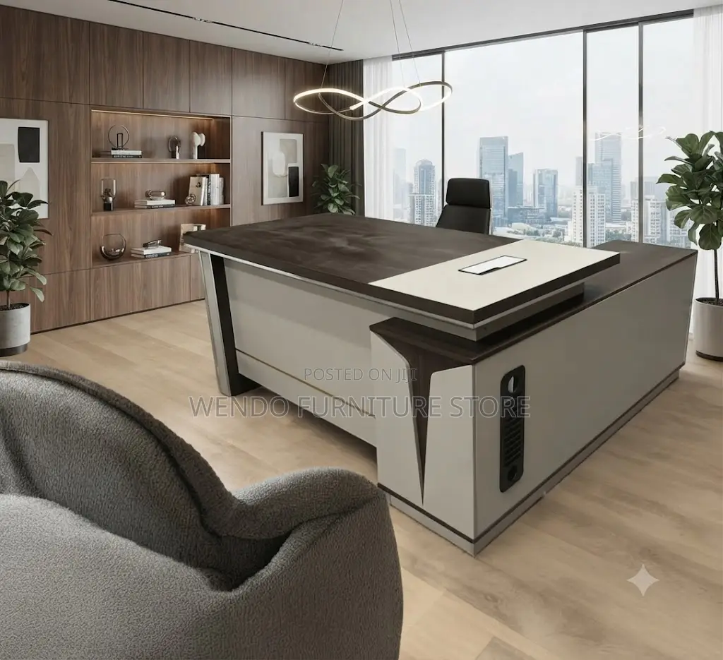 Office Desk; 1.6 Meters Executive Desk With Spacious L Return Storage