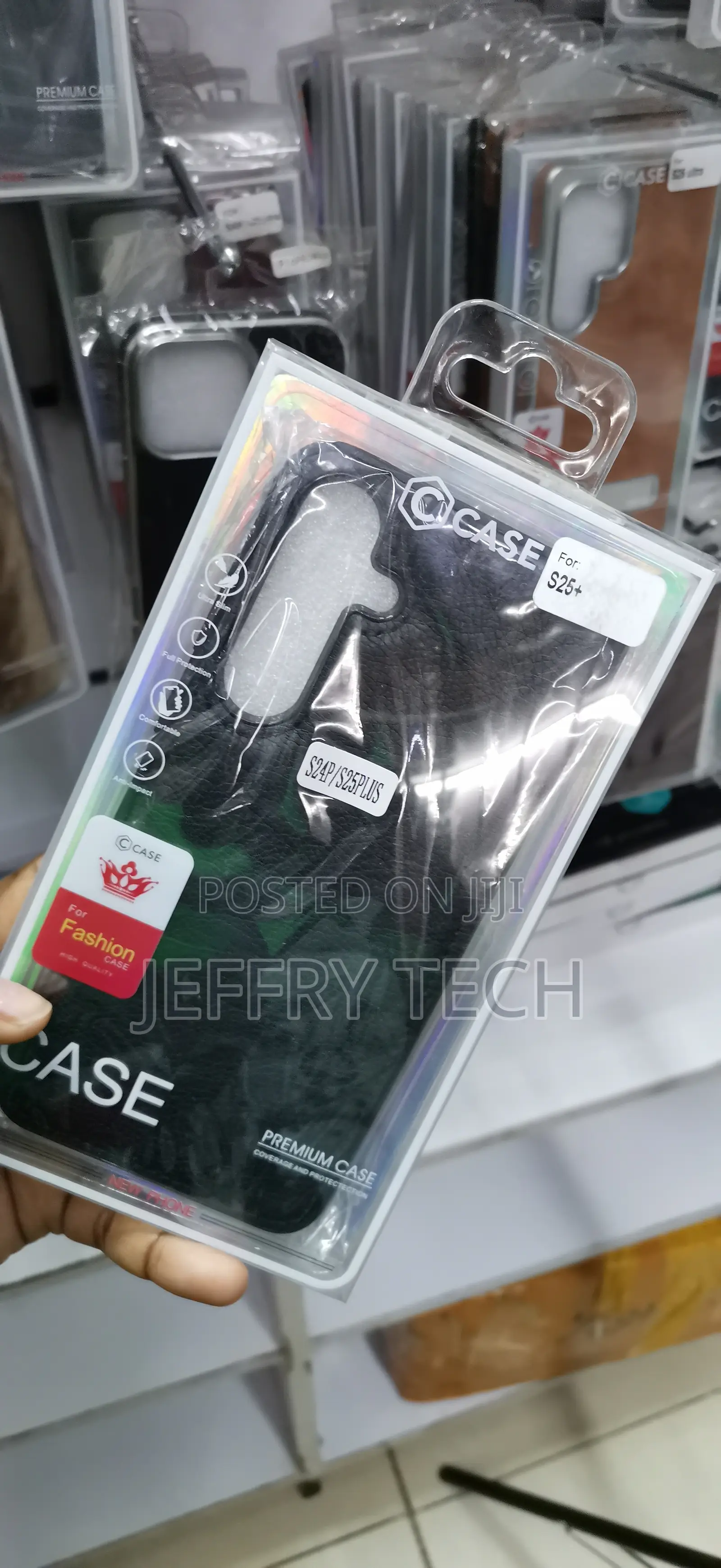 C-Case Branded Protective Cover Packaged for the Samsung Galaxy S25+.