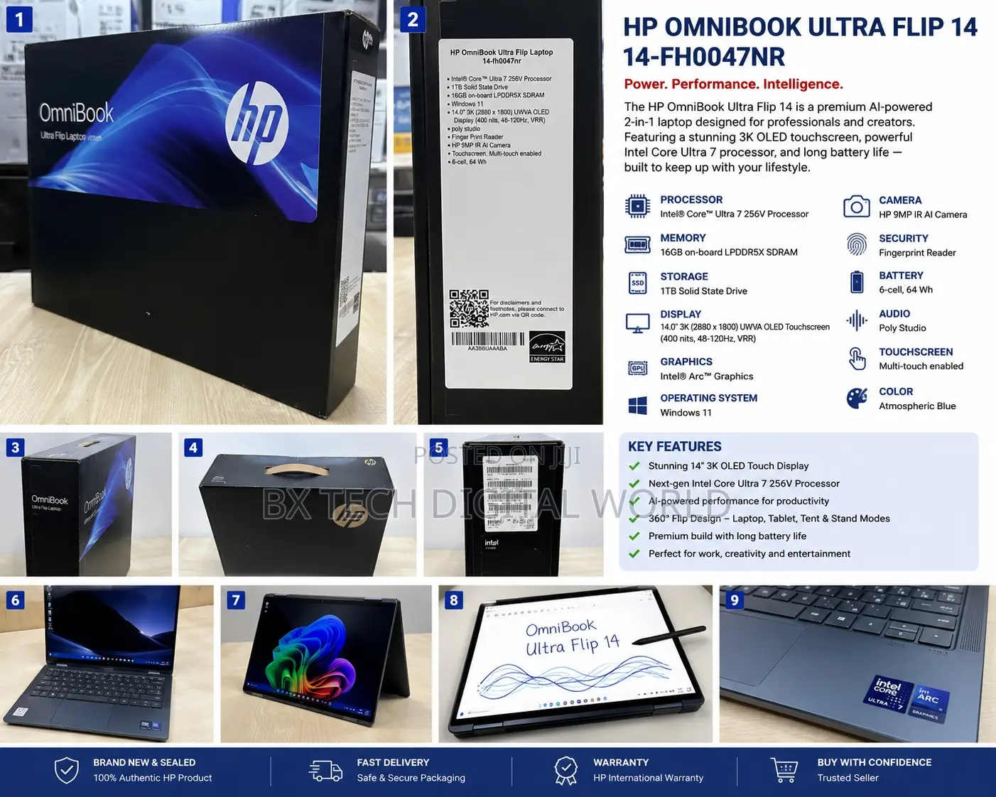 New Laptop HP OmniBook Ultra Flip 14" 16GB Intel Core Ultra 7 SSD 1T