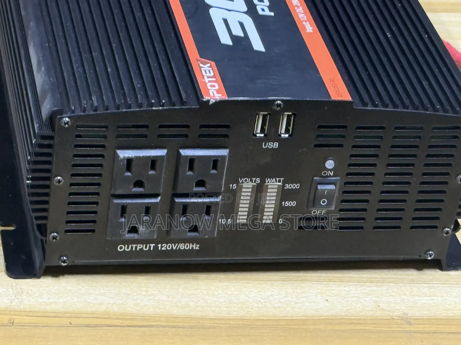 Potek 3000w Power Inverter – 12v Dc to 120v AC