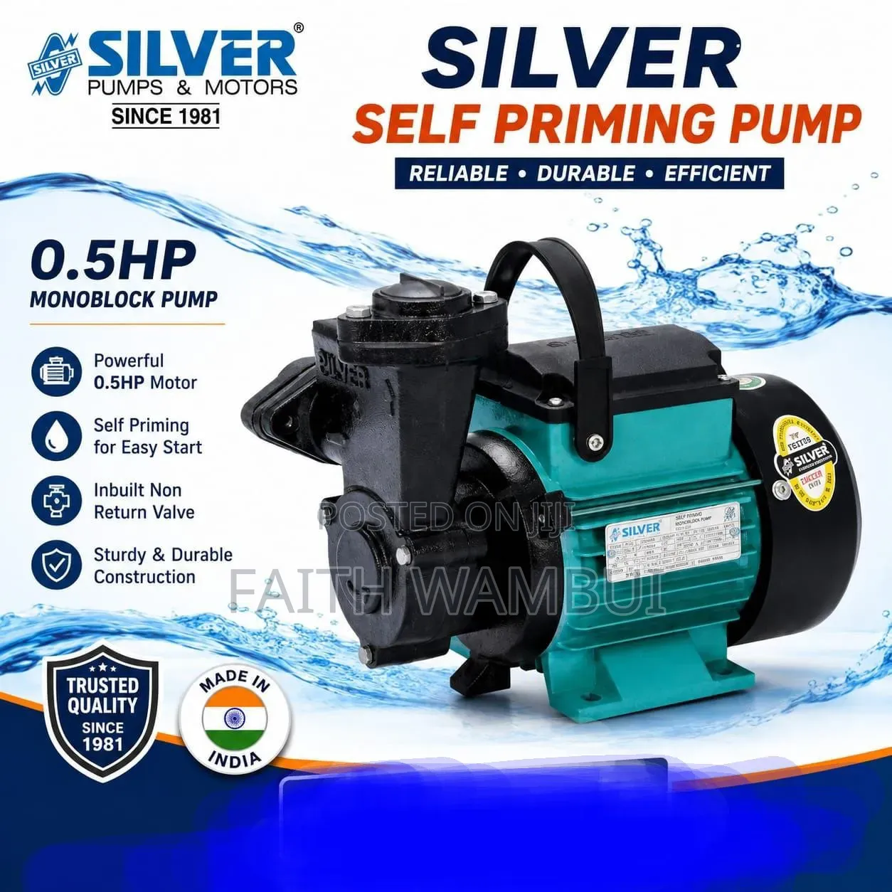 New Arrival Monoblock 0.5hp Self Priming Pump