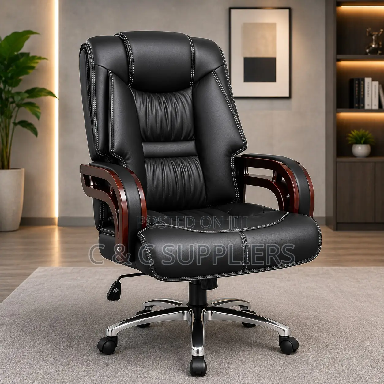 Ergonomic PU Leather Boss Office Chair.