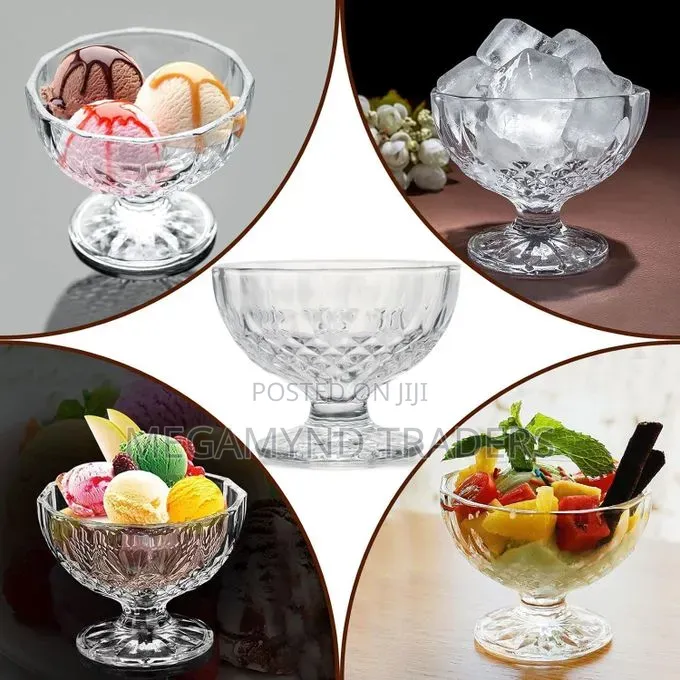 6pc Glass Dessert Bowl / Ice Cream Bowl