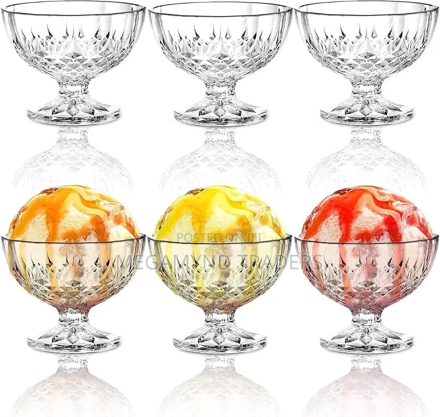 6pc Glass Dessert Bowl / Ice Cream Bowl
