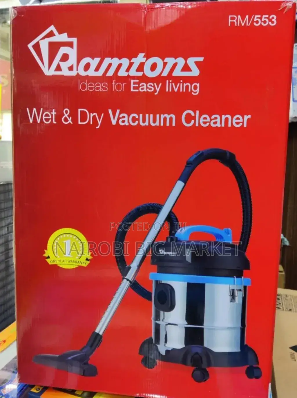 21 Litres Wet and Dry Ramtons Vacuum Cleaner
