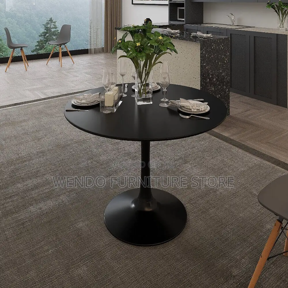 Coffee Table; Round Home Office Tulip Coffee Table Made of Marble