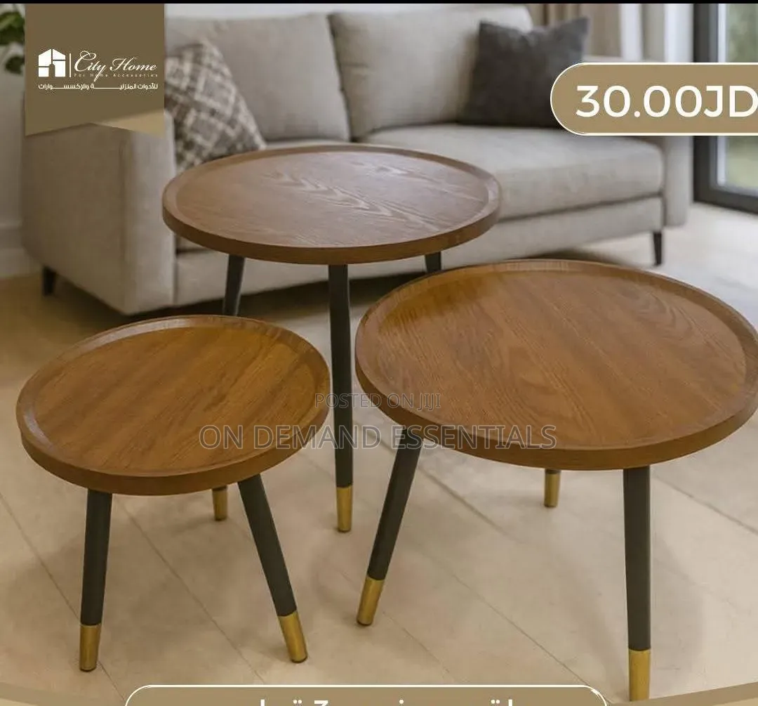 3pc Set Hexagonal Nesting Table Stools