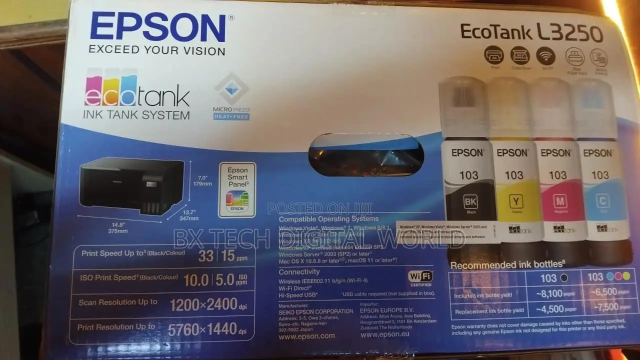 Epson EcoTank L3250 Wi-Fi All-in-One Printer