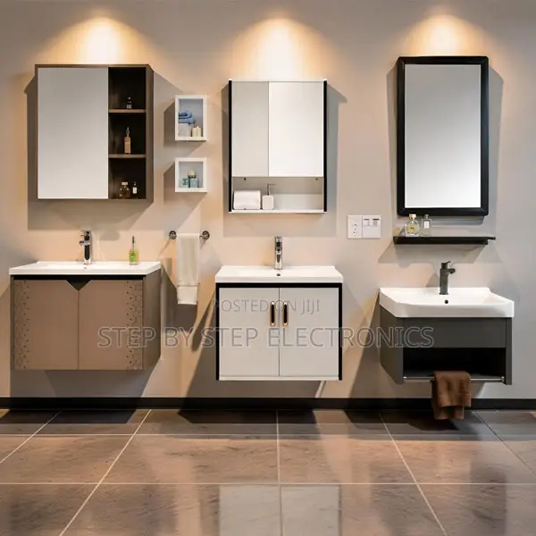 Luxury Wall Mounted Bathroom Vanity Cabinet With Storage Mirror