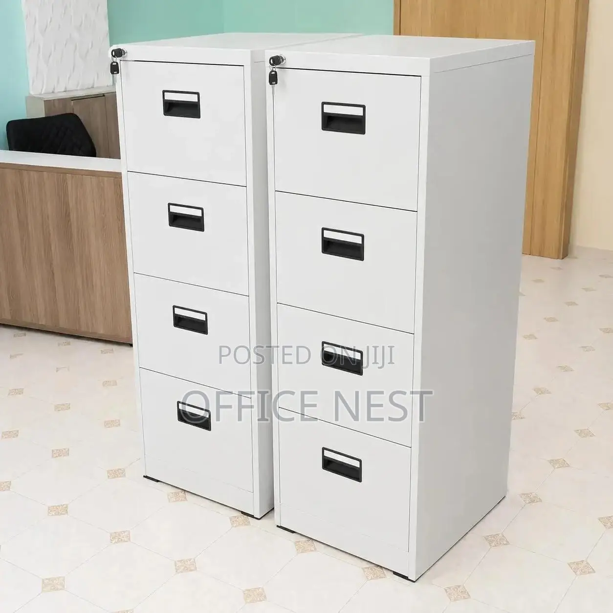 Heavy-Duty Steel 4 Drawer Cabinet