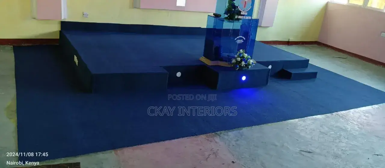 Blue and Red, Altar Flooring Delta 4mm Wall to Wall Carpets