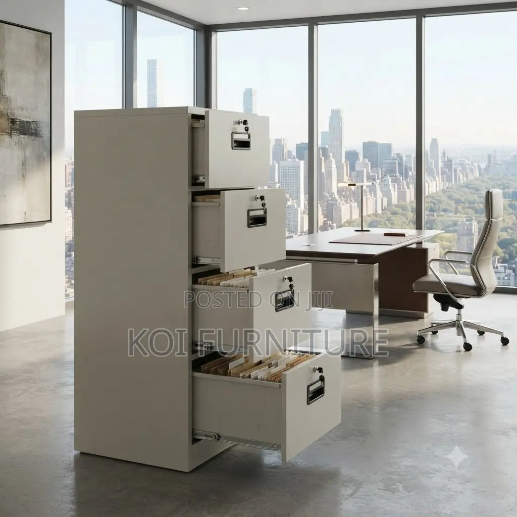 Office Cabiinet; 4 Drawer File Steel Cabinet Each With Key Lock