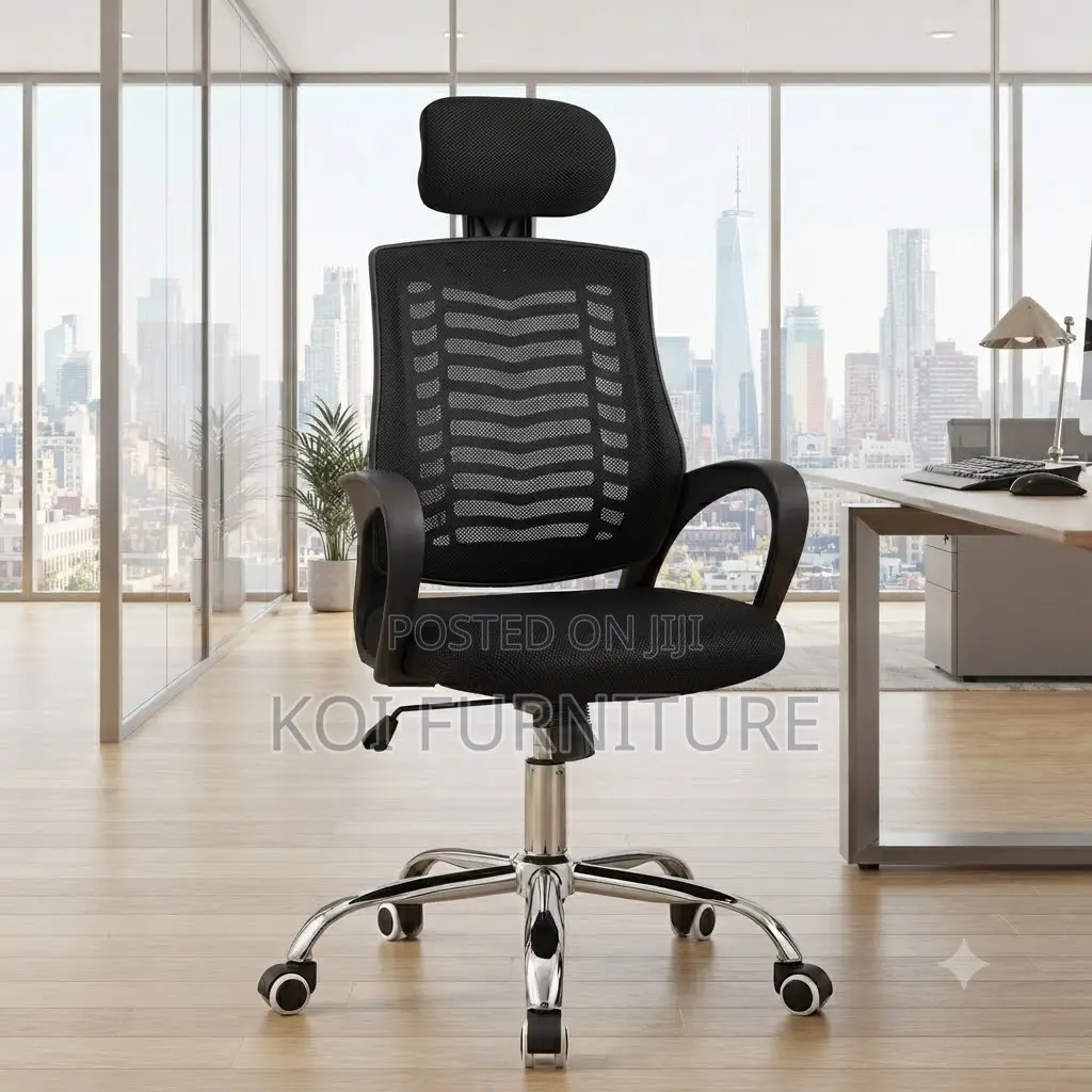 Office Chairs; Headret Office Chair Made of Premium Fabric