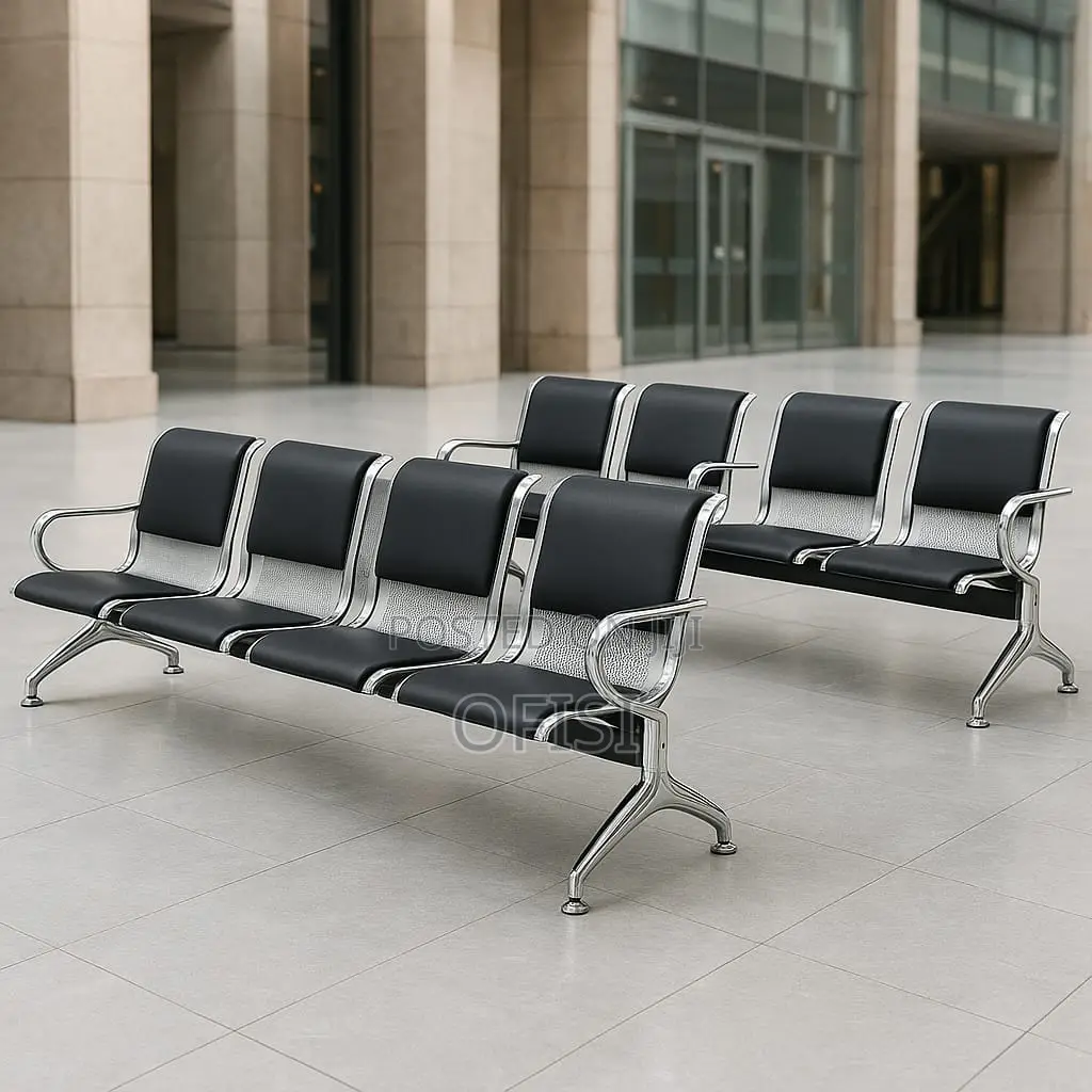 Waiting Bench; 4 Seater Padded Office Waiting Bench