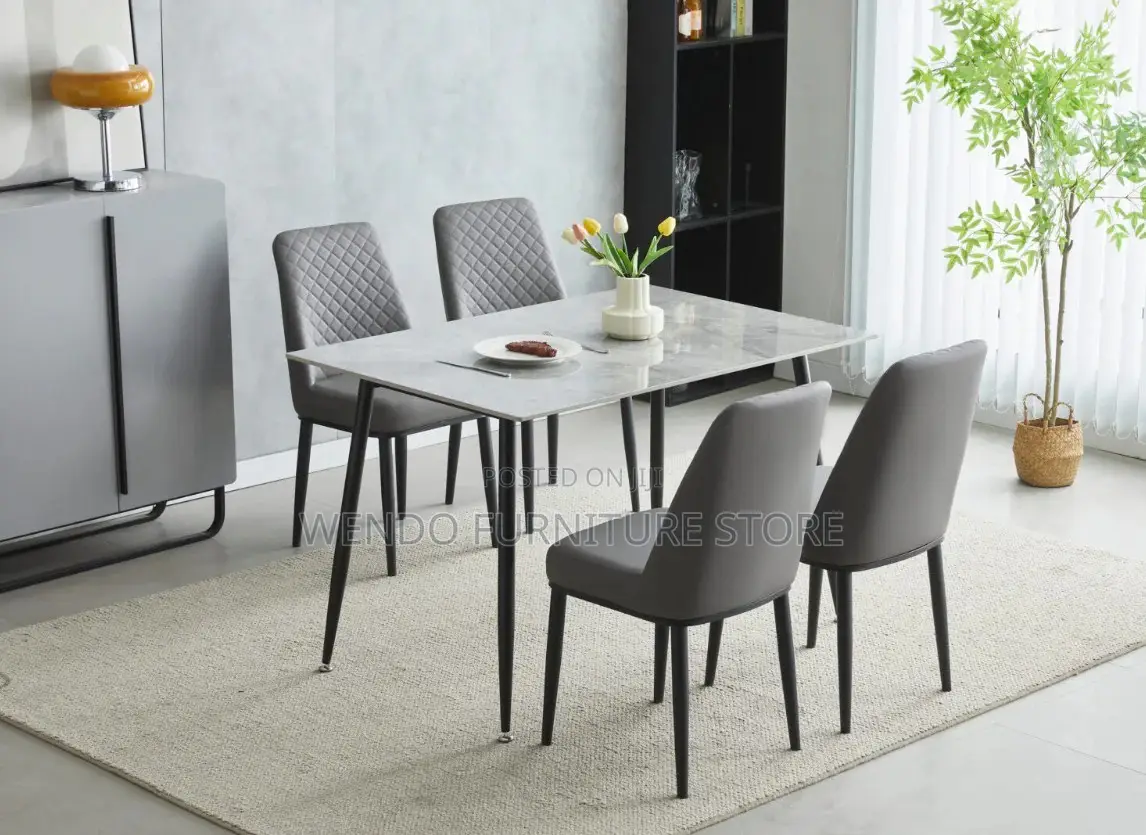 Dining Set; Four Elegant Seaters Dining Set
