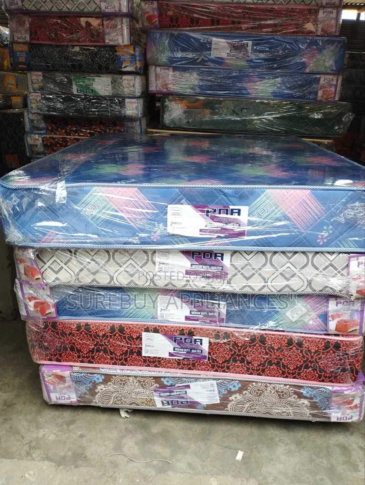 Jumbo Poa 5×6×8 Inch Quilted Firm Mattress With Breathable Cover