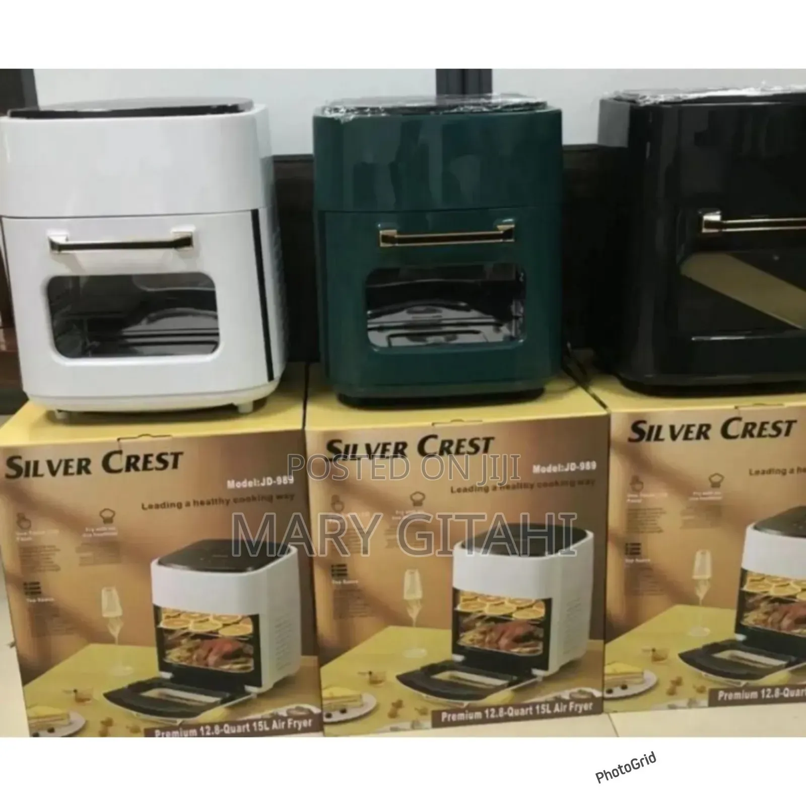 3 Colour *15ltrs Silver Crest Air Fryer Oven*