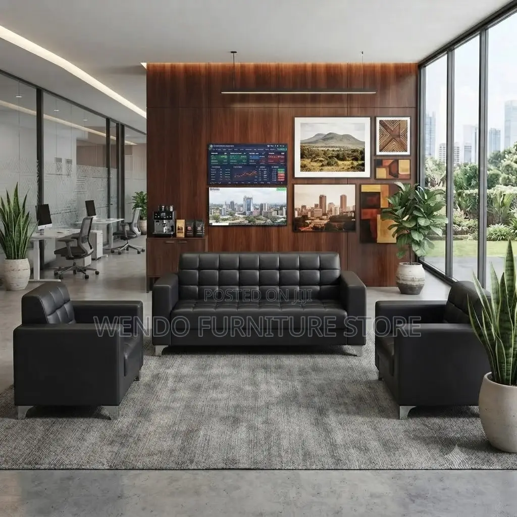 Office Sofa; Five Seaters Leather Staff Office Executive Sofa Sets
