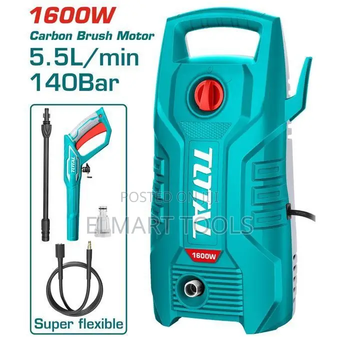Total TGT11336 High Pressure Washer 1600W 140Bar (2030PSI)