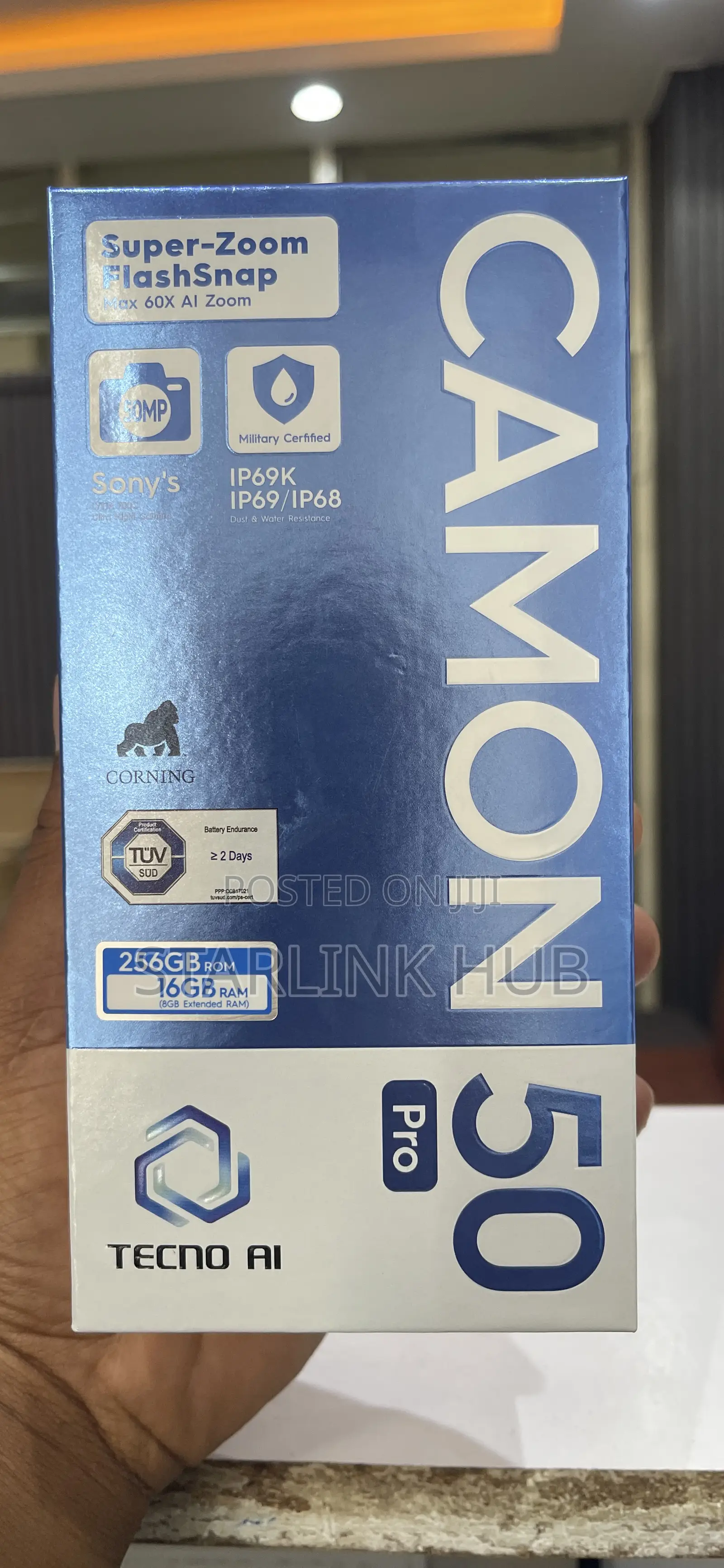 New Tecno Camon 50 Pro 256 GB Blue