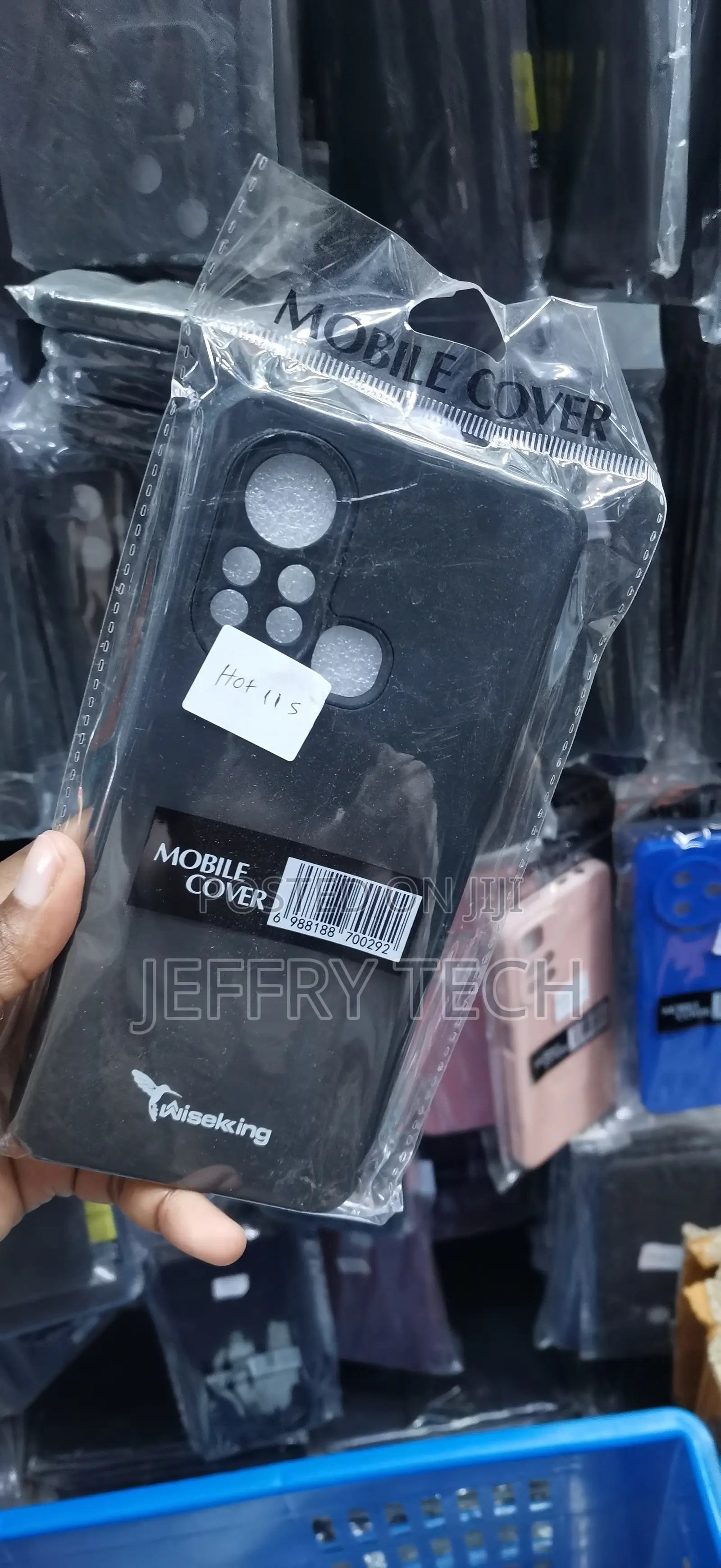 Infinix Hot 11S Wiseking Frosted Matte Black Protective Phone Cov