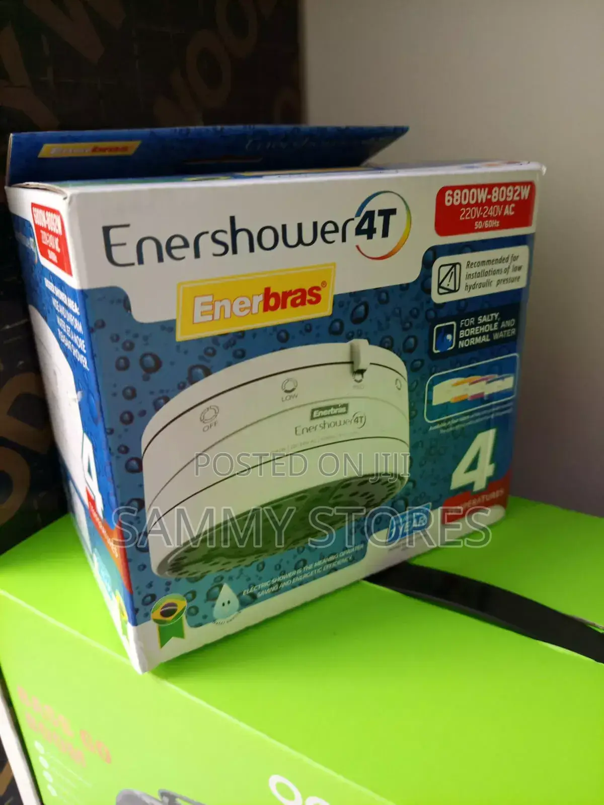 Enerbras Instant Electric Shower Head 4T | 6800W–8092W | Energy Saving
