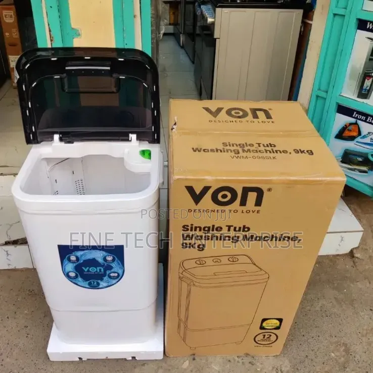 Von Washing Machine 9kg Single Tub