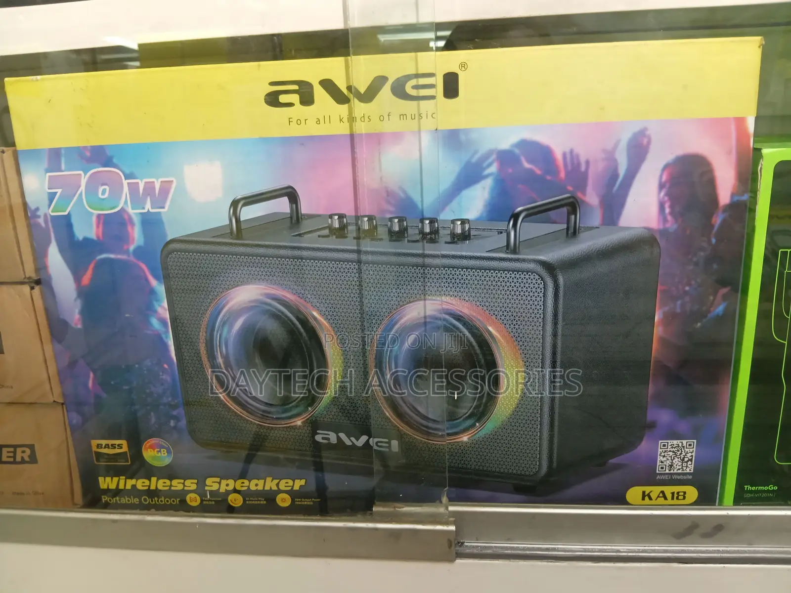 The Awei KA18 70W Wireless RGB Outdoor Bluetooth Speaker.