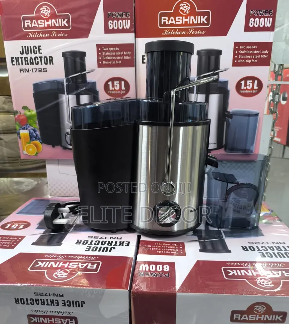 Rashnik Electric Juicer 1.5L | 600W | 2-Speed Control