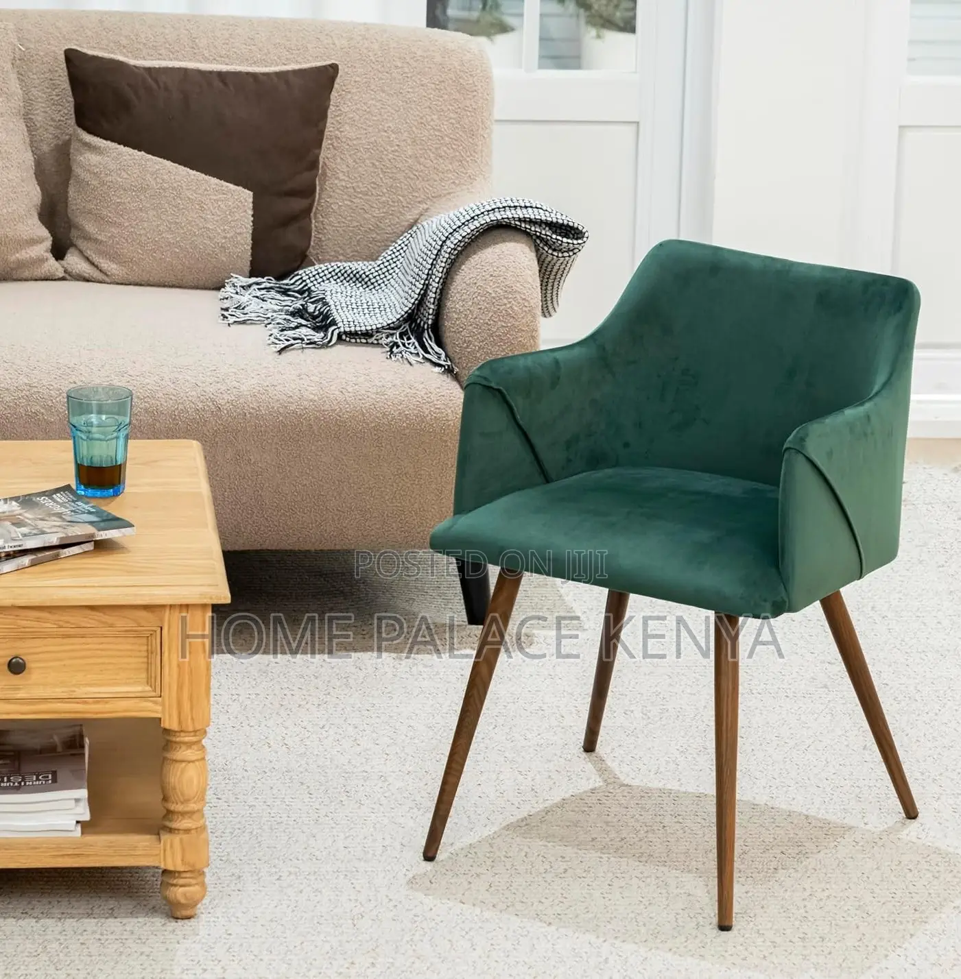 Dining Chair: Velvet Dream Texture Chair With Dark Oak Metal Legs