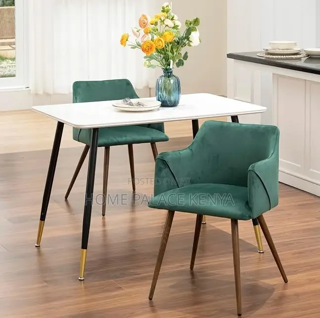 Dining Chair: Velvet Dream Texture Chair With Dark Oak Metal Legs