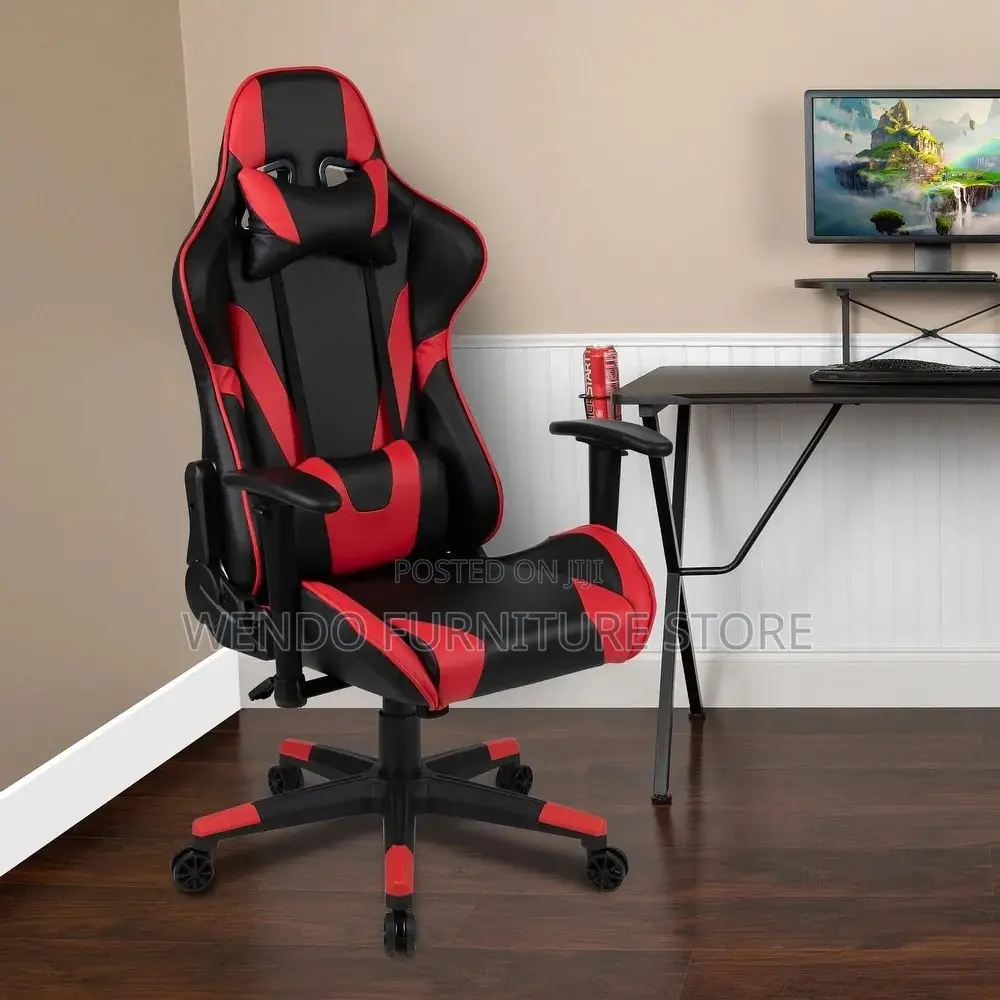 Office Chair : Deadskull Gaming Chair Red and Black