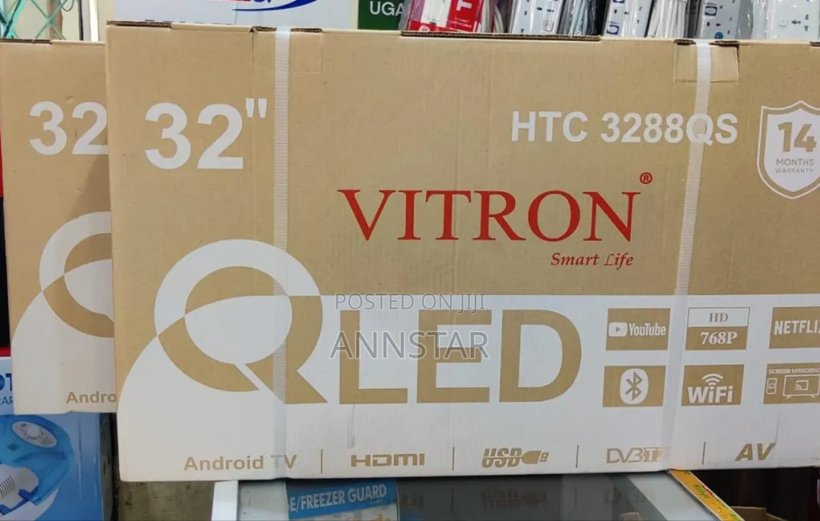 *Vitron 32" QLED Smart Android Frameless With Bluetooth